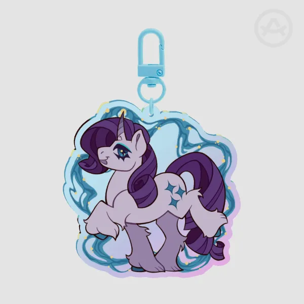 Rarity Rainbow Acrylic Keychain