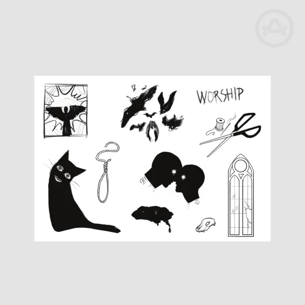 Dark Stickers Sheet