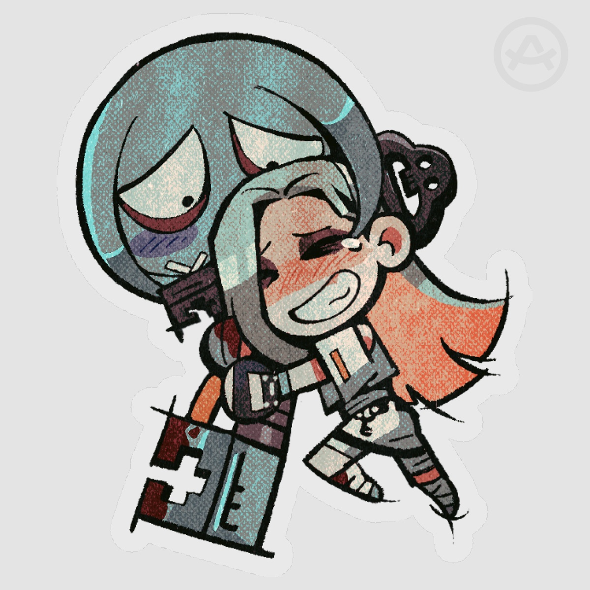 [GG Clear PET Vinyl Sticker] Blue