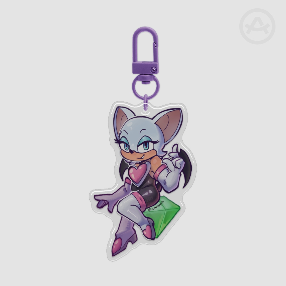Rouge the Bat | Epoxy Clear Acrylic Keychains