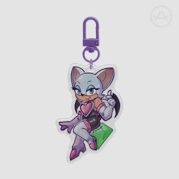 Rouge the Bat | Epoxy Clear Acrylic Keychains