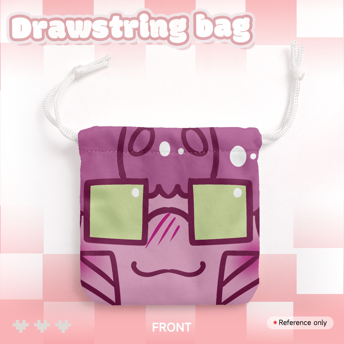 Fen - AADFNB Square Plush Drawstring Pouch Bag