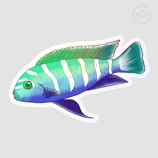 Gay pride fish sticker