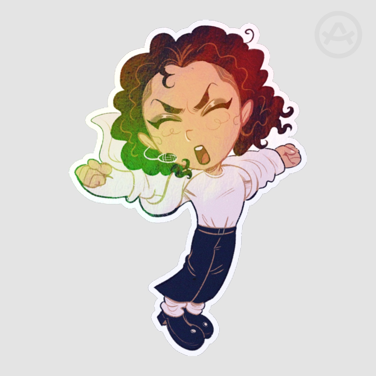 Dangerchael Chibi Holo Sticker