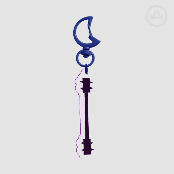 Awesome  Spiky Macaque Staff Keychain