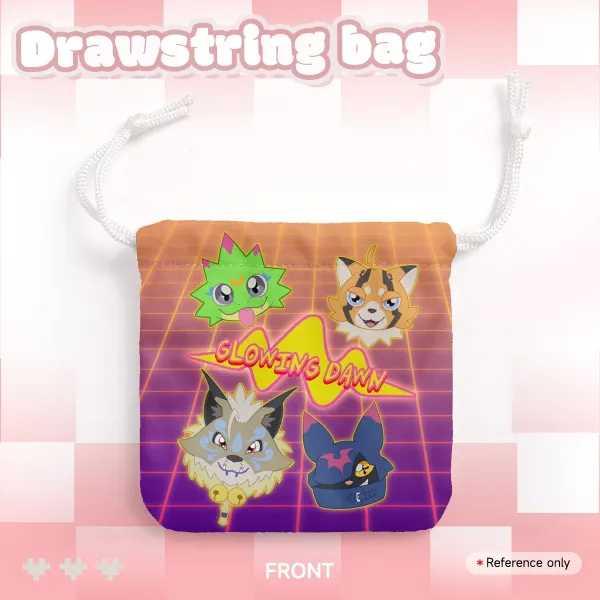 Glowing Dawn Partners Drawstring Pouch Bag
