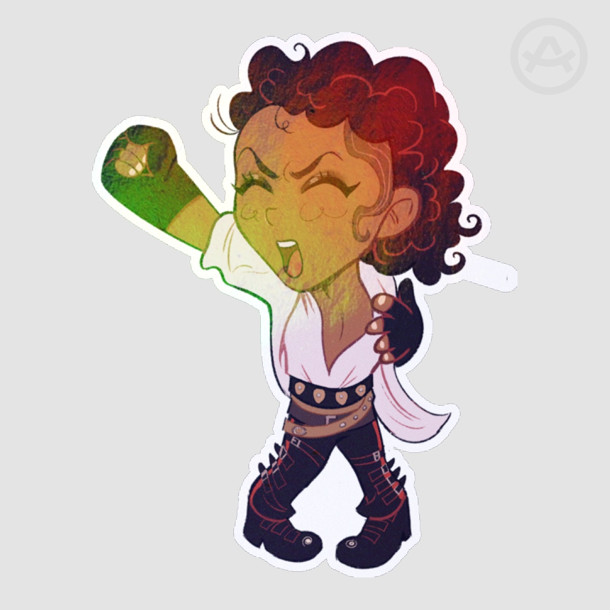 Badchael Chibi Holo Sticker