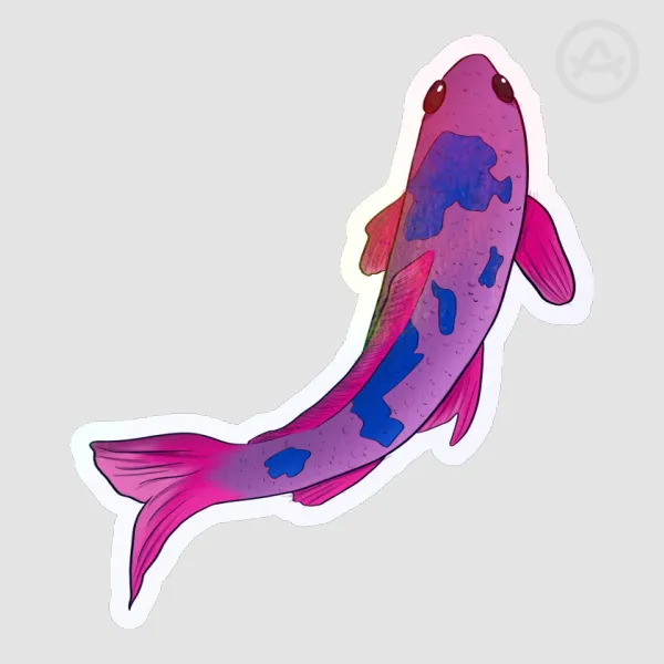 Bisexual pride fish sticker