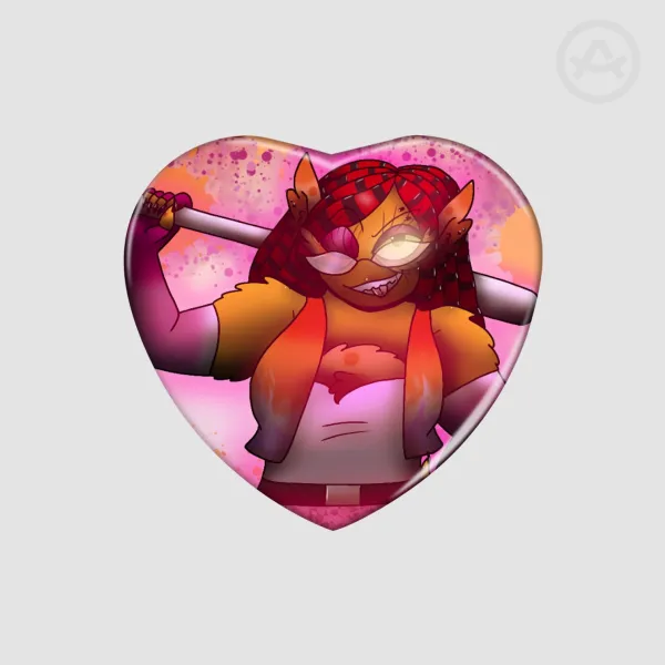 New Take Muppets Skeeter Heart Shape Holographic Badges