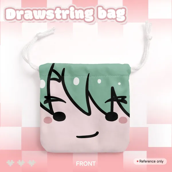 Quinten - Ridirean of Mana Square Plush Drawstring Pouch Bag