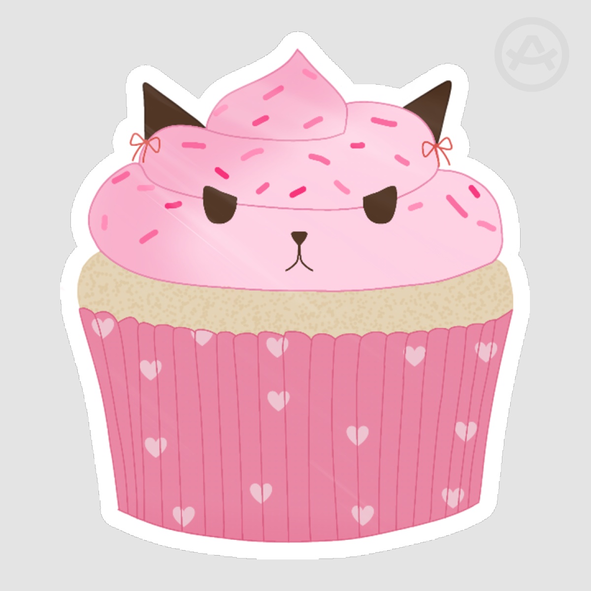Doki Doki Literature Club Natsuki cupcake die cut sticker