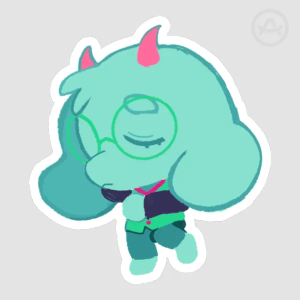 Chibi Sleeping Ralsei Sticker