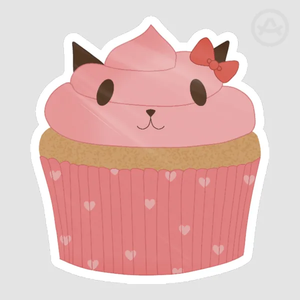 Doki Doki Literature Club Sayori cupcake die cut sticker