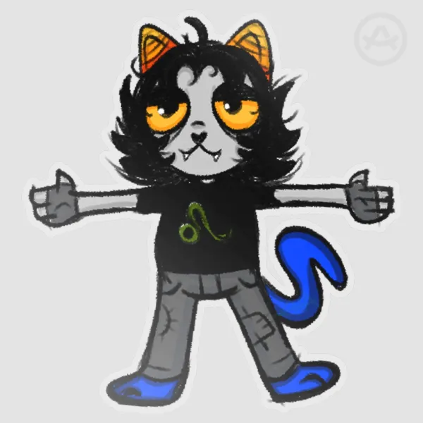 T-Posing Nepeta PET Vinyl Die Cut Sticker