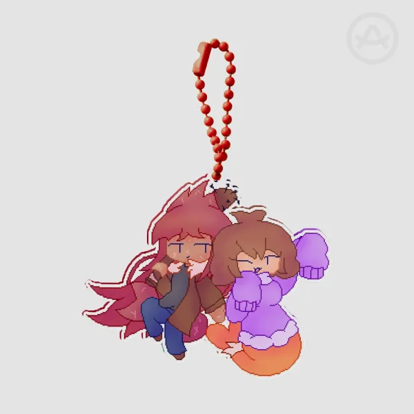 Rika and Mari Keychain