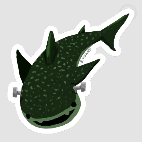 Whalefrankenshark Die Cut Sticker