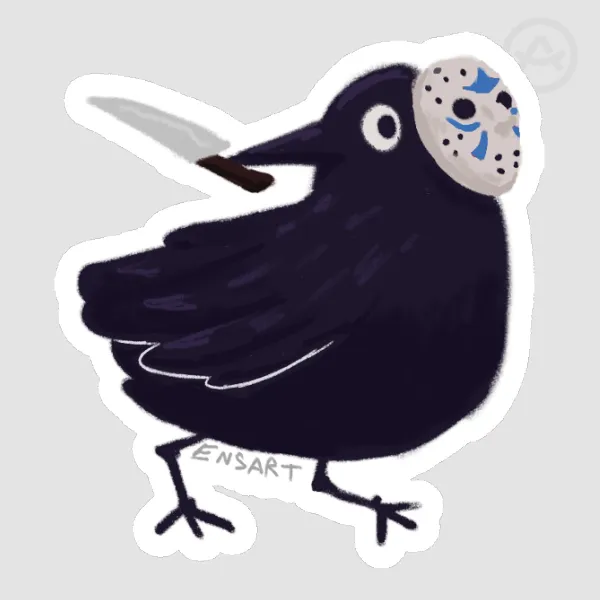 Killer Crow Die Cut Stickers