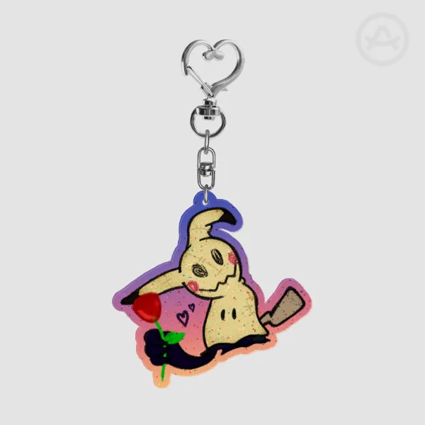 Mimikyu Love Acrylic Keychain