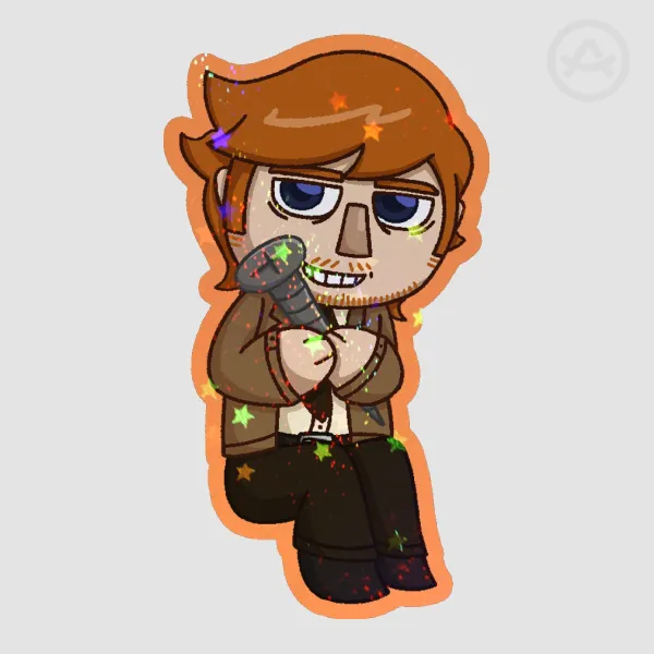 Schmitty (Human) Screw Holographic Sticker