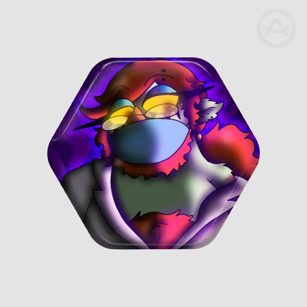 Mr. Dentist Hexagon Glitter Holographic Badges