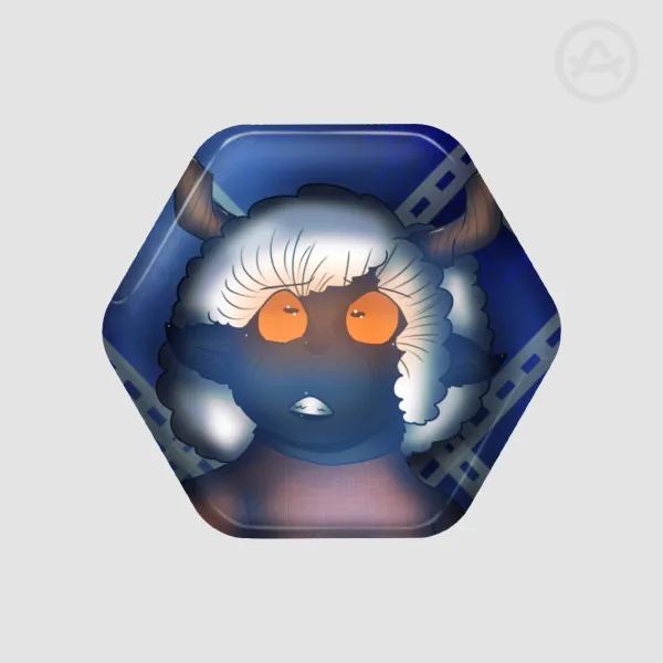 Amelia Torres Hexagon Glitter Holographic Badges