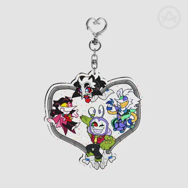 "FR13NDS 4 3V3R" Glitter Acrylic Keychains