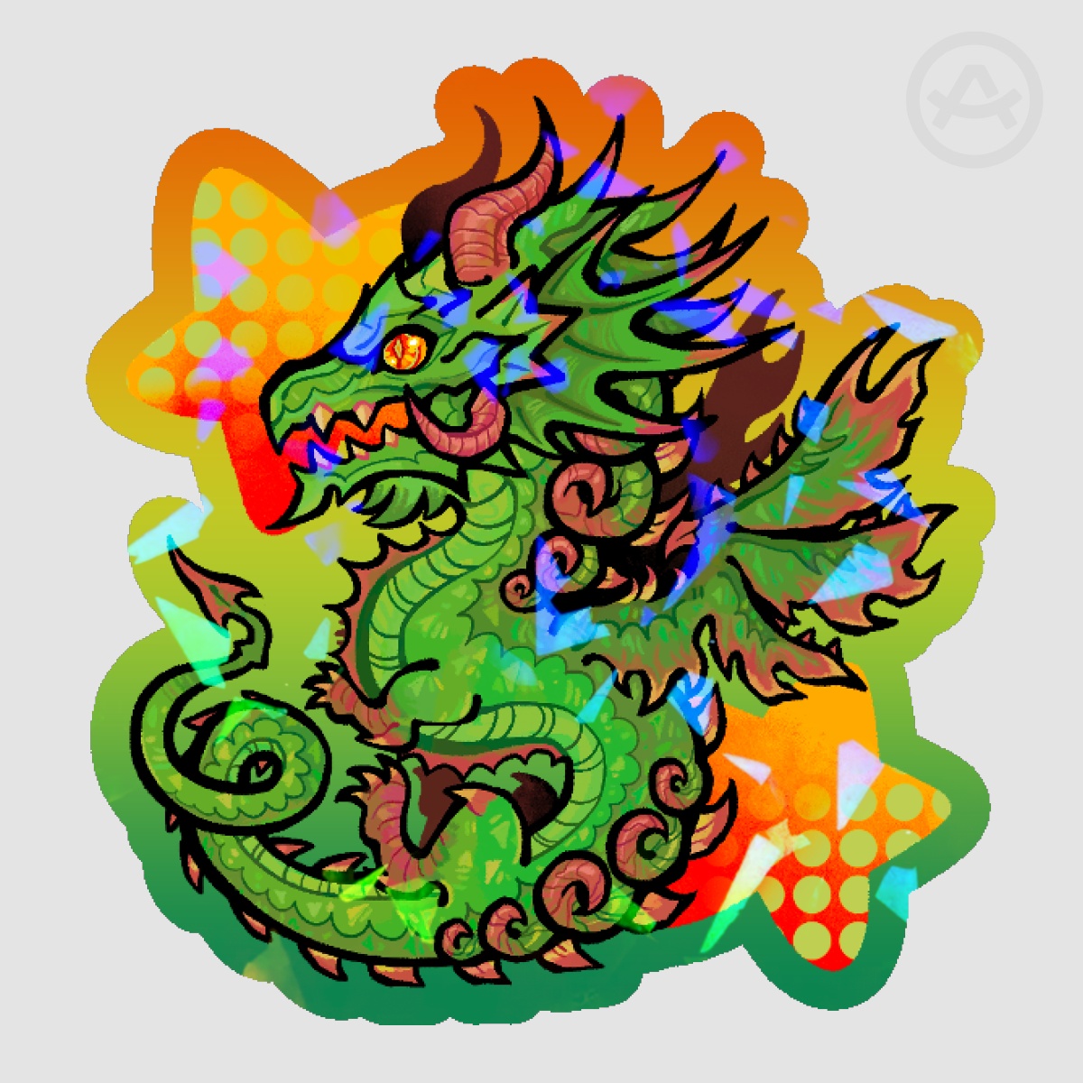 [FFXIV] Tiamat Holographic Sticker