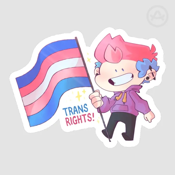 Trans Rights Flag Sticker