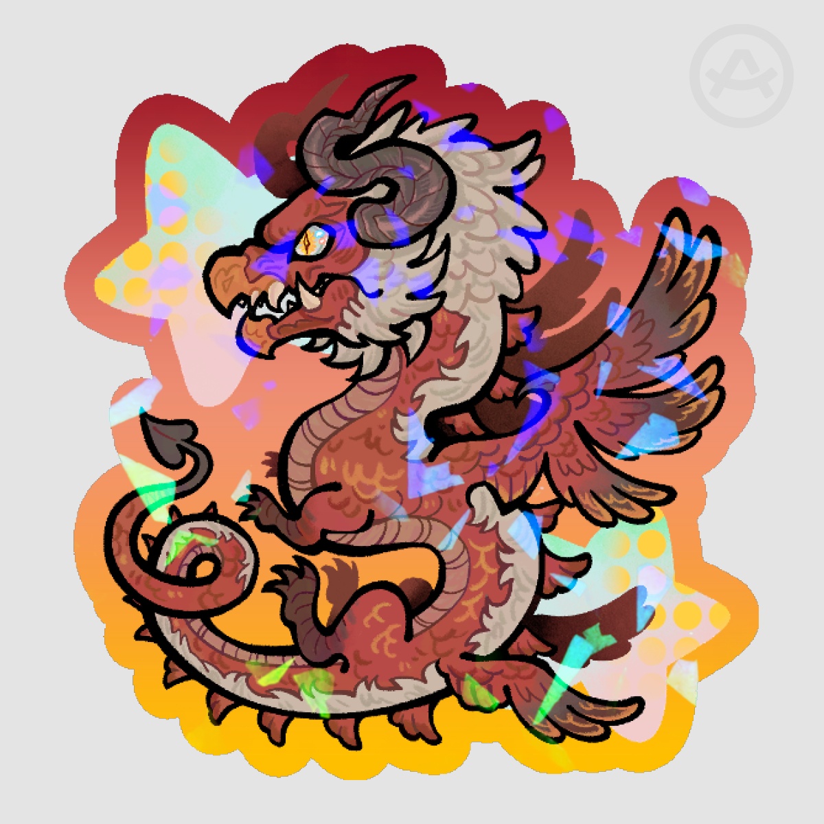 [FFXIV] Azdaja Holographic Sticker