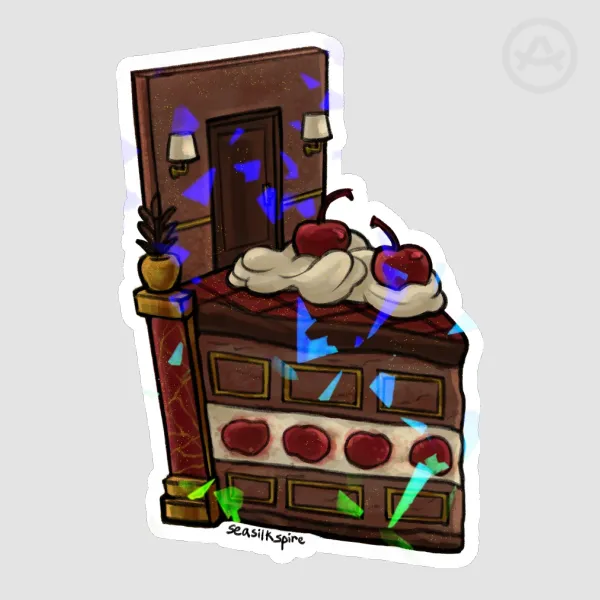Terror Hotel Backrooms Dessert Sticker