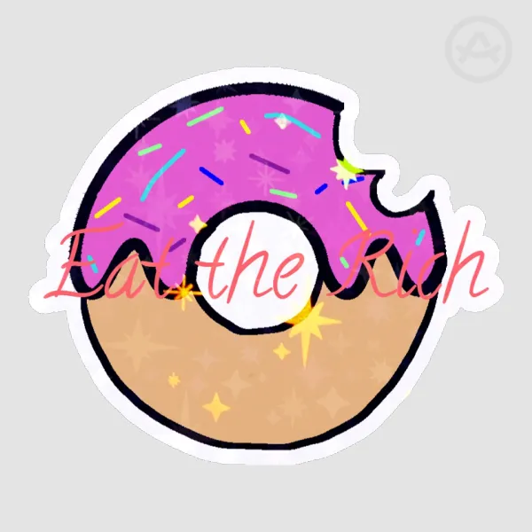 Eat The Rich Die Cut Stickers