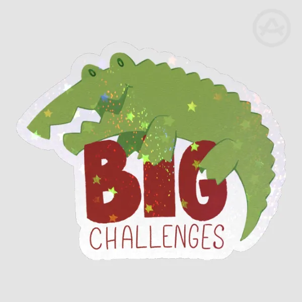 Sanrio Big Challenges Sparkly Sticker