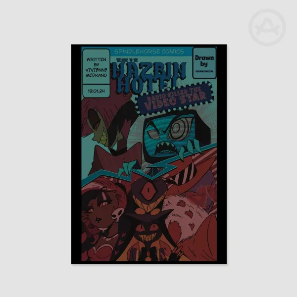 Hazbin Hotel Vintage Comic Cover 2 Poster
