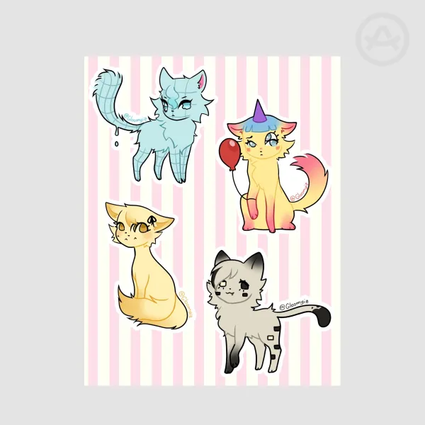 Unplace Cats Sticker Sheet