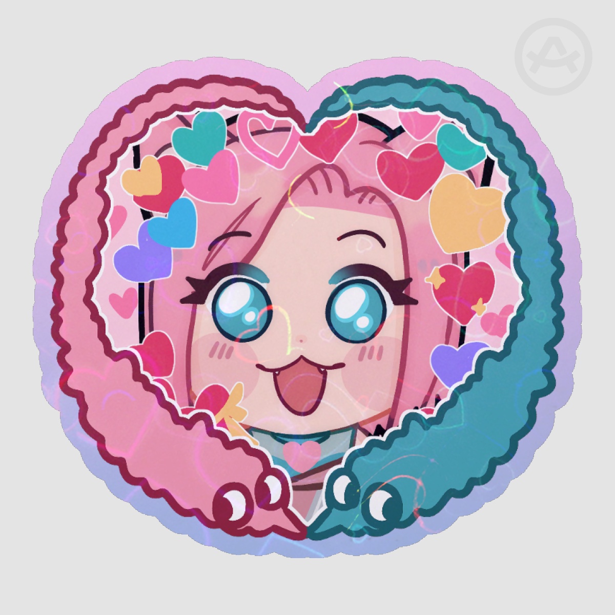 Lirie Worm Heart Explosion Sticker