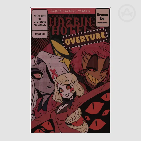 Hazbin Hotel Vintage Comic Cover 1 Die Cut Sticker