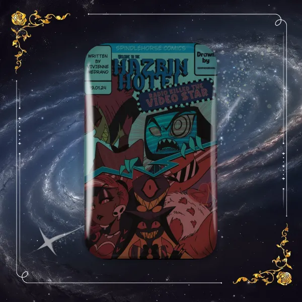 Hazbin Hotel Vintage Comic Cover 2 Rectangular Badge