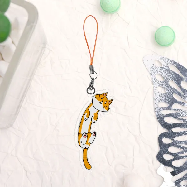 Long Kitty Acrylic Keychain