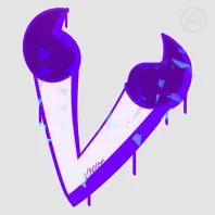 Violet Graffiti Slap Sticker