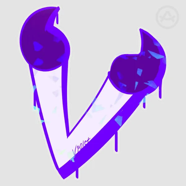 Violet Graffiti Slap Sticker