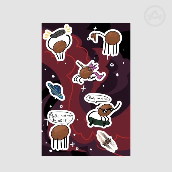 [PHM] Scuffed Rocky Sticker Sheet