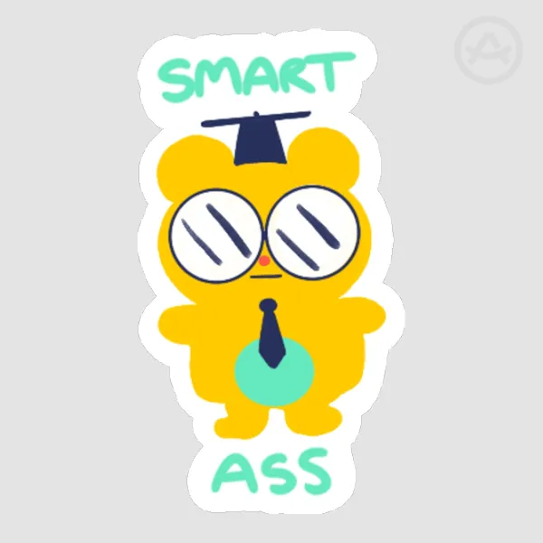 Smart A- matte sticker