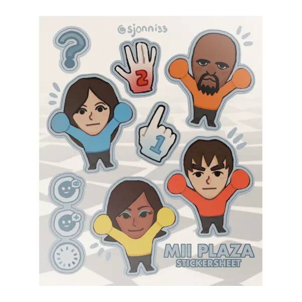 Mii plaza - Clear Transparent PET Vinyl Sticker Sheet