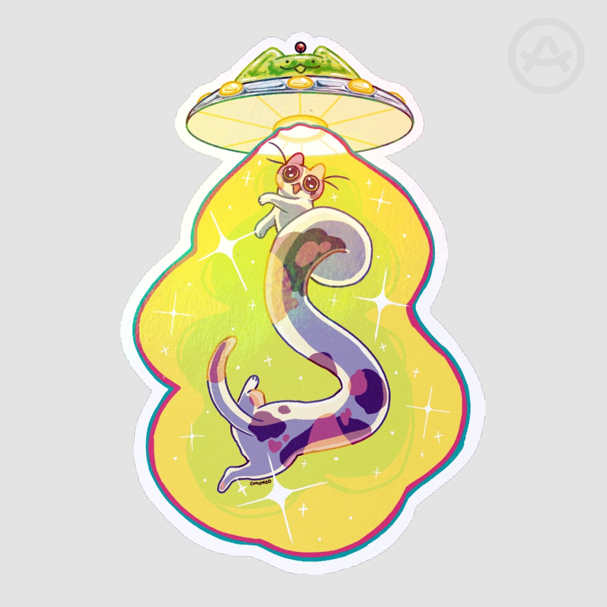 MEW-F-O holographic sticker