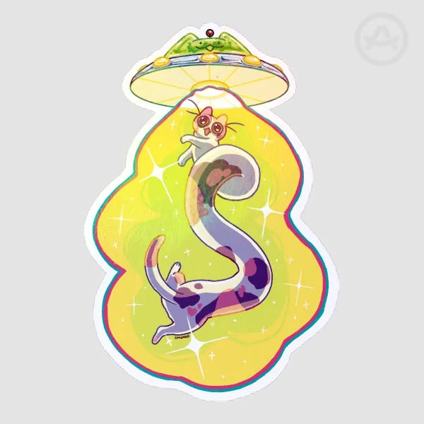 MEW-F-O holographic sticker
