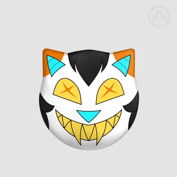 Chee(cheshire bat-cat) holographic button