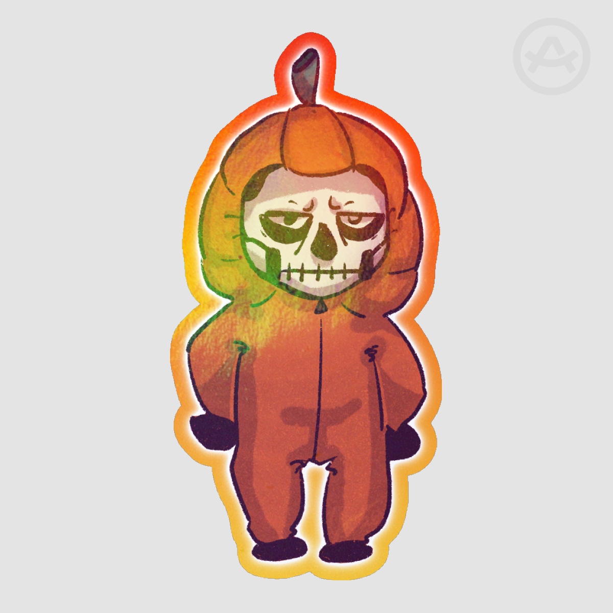 Grumpy Pumpkin Papa Sticker