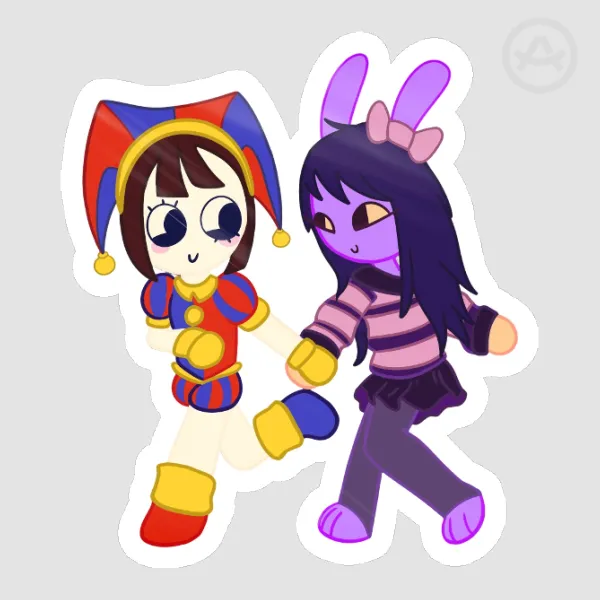 Transfemme Jax and Pomni Sticker