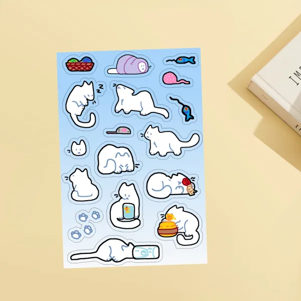MSPaint Kitty Sticker Sheet