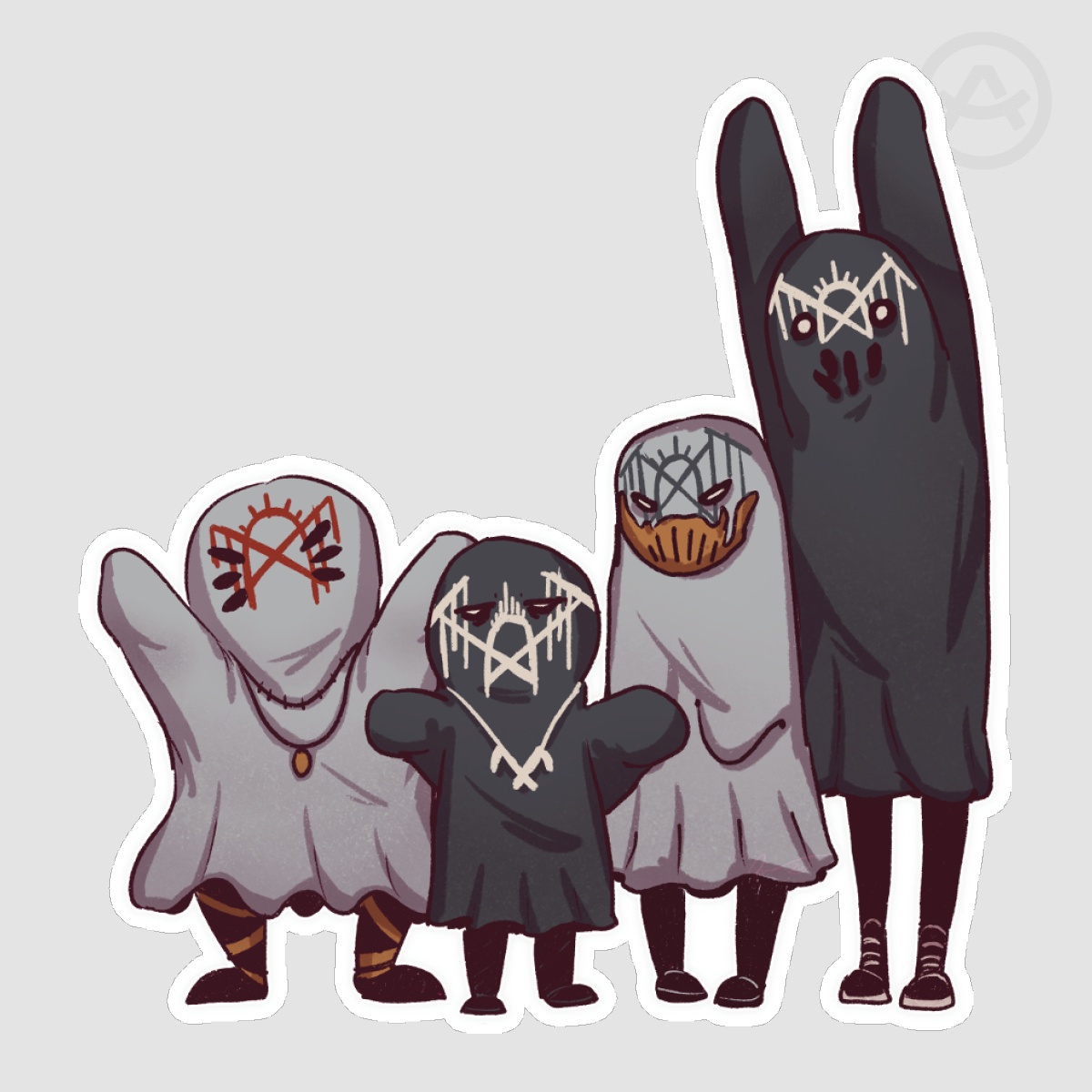 Boo-Cadia Group Sticker